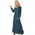 Casual zipper abaya-firozi Casual zipper abaya-firozi